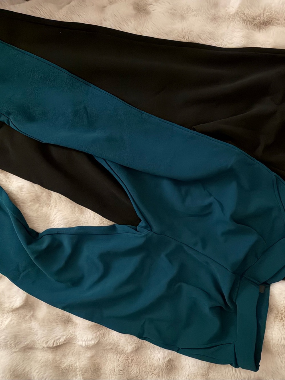 Emerald & Black Skinny Pants with Pockets XL